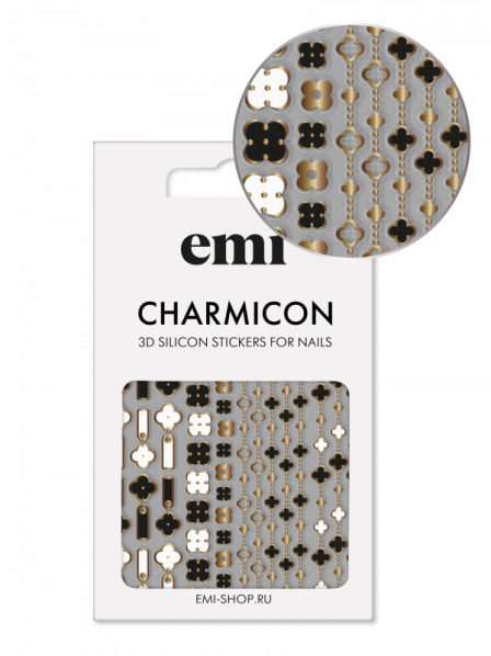 №185 Charmicon 3D Silicone Stickers Четырехлистник