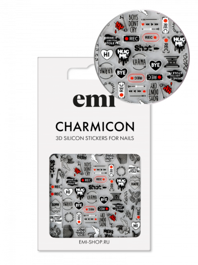 №210 Charmicon 3D Silicone Stickers Рок-н-ролл