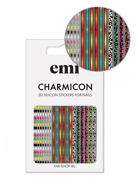 №206 Charmicon 3D Silicone Stickers Цветные полосы