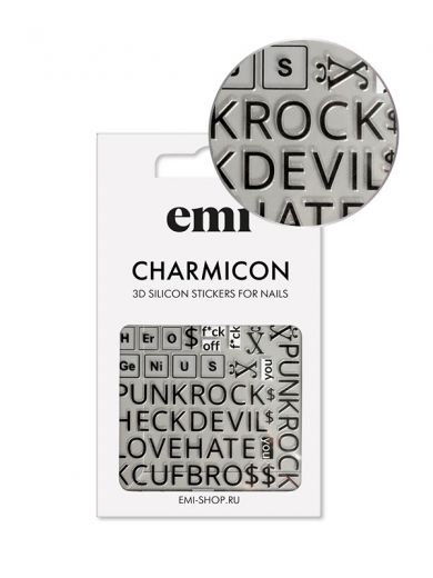 №183 Charmicon 3D Silicone Stickers Punk Rock
