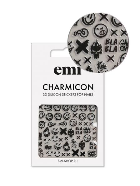 №181 Charmicon 3D Silicone Stickers Смайл