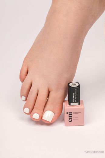 E.MiLac for pedicure Белый №1, 9 мл.