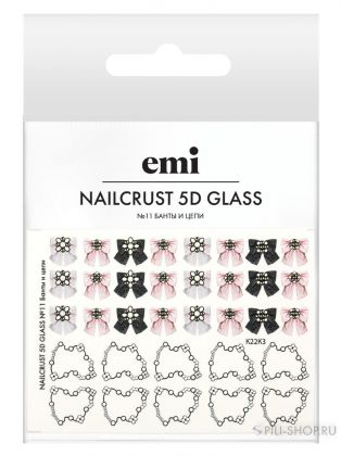NAILCRUST 5D GLASS №11 Банты и цепи