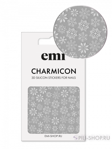 Charmicon 3D Silicone Stickers №150 Снежинки белые