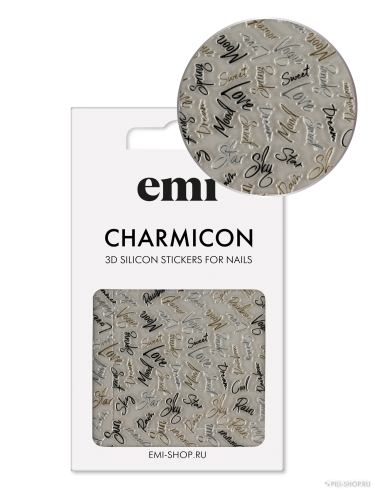 №228 Charmicon 3D Silicone Stickers Курсив