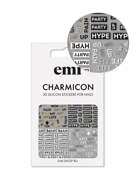 №180 Charmicon 3D Silicone Stickers Hype