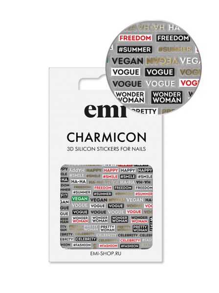 №179 Charmicon 3D Silicone Stickers Фразы