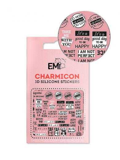 №144 Charmicon 3D Silicone Stickers Be Nice