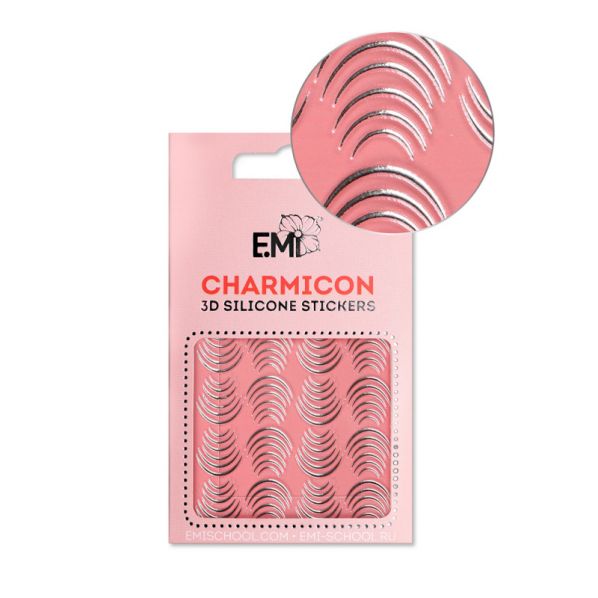 №116 Charmicon 3D Silicone Stickers Лунулы серебро