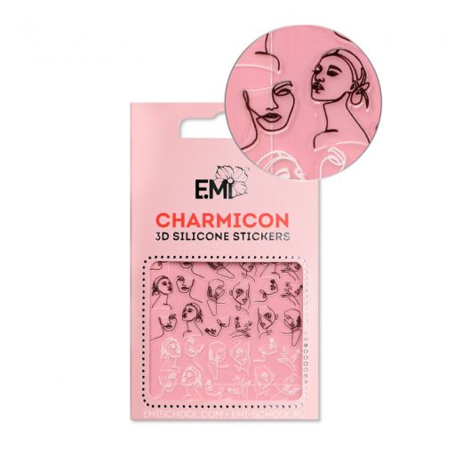 №124 Charmicon 3D Silicone Stickers Лица