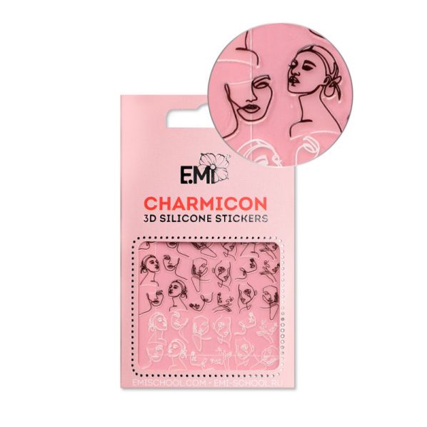 №124 Charmicon 3D Silicone Stickers Лица