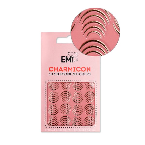 №115 Charmicon 3D Silicone Stickers Лунулы золото
